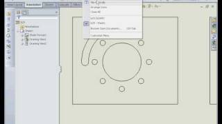 solidworks 2009 Drawing Center Mark