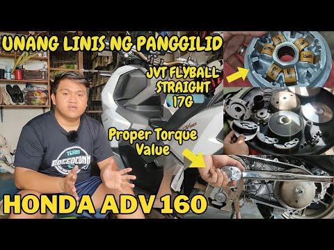 UNANG LINIS NG PANGGILID | PALIT NG BOLA | JVT STRAIGHT 17G | HONDA ADV 160 | MAINTENANCE |