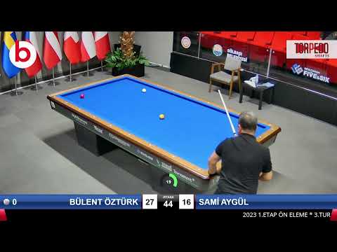 BÜLENT ÖZTÜRK & SAMİ AYGÜL Bilardo Maçı - 2023 1.ETAP ÖN ELEME-3.TUR