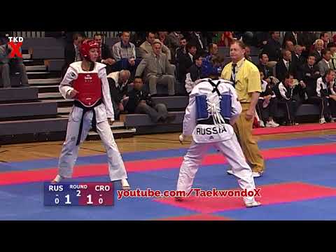 Taekwondo Euros 2006 Female Bantam Weight Semi Final M Mkrthcyan (RUS) v N Ambrus (CRO)