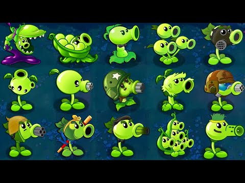 All PEA GREEN Plants LEVEL 1000 Power-Up! vs Dark Ages Final Boss in Plants vs Zombies 2