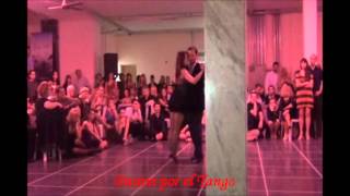 LORENA ERMOCIDA y FABIAN PERALTA bailando el tango EL AGUACERO en FLOREAL MILONGA