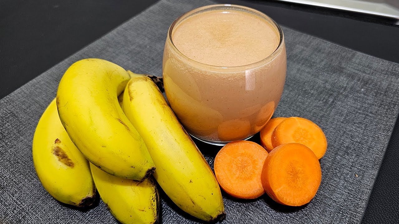PRA QUE SERVE SUCO DE CENOURA COM BANANA ? DESCUBRA TODOS OS BENEFÍCIOS HOJE  🍌🥕