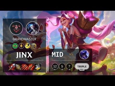 Jinx Mid vs Ryze - BR Grandmaster Patch 10.14