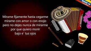 Mírame fijamente Alejo Durán Letra