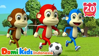 Download lagu Belajar & Bermain Bola Bersama! ⚽ | Lagu Anak Dwibahasa Inggris-Indonesia | Domi Kids Pesta Hewan mp3