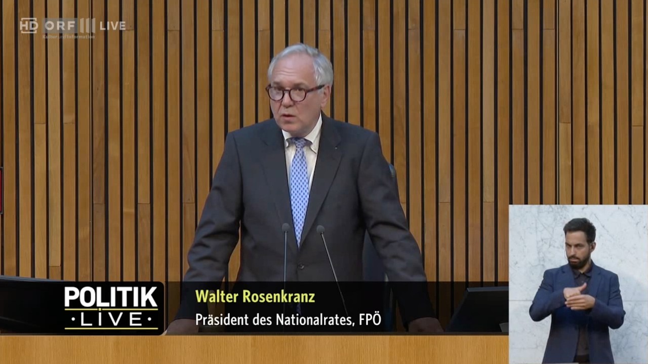 Walter Rosenkranz - Schlussworte, Dank an scheidenden Parlamentsdirektor - 10.7.2026