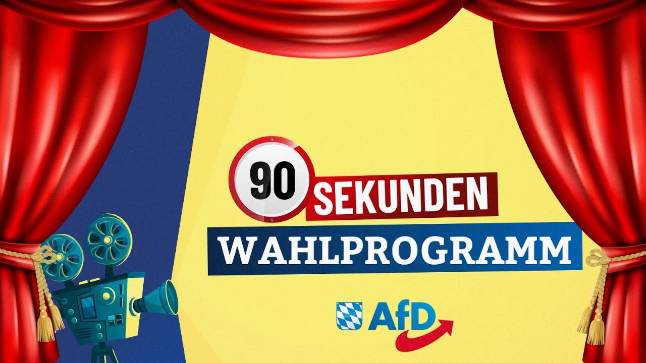 AfD: Unser Wahlprogramm für Bayern in nur 90 Sekunden erklärt.