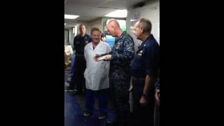 US Naval Ship Mercy Gives Dr. John Jarstad Humanitarian Award