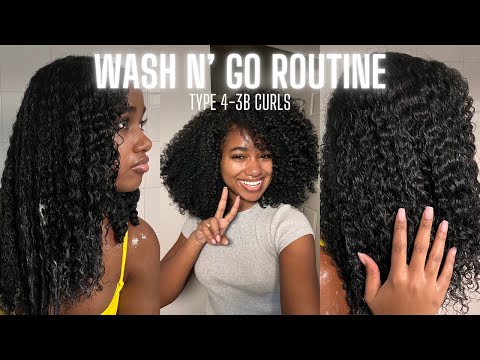 My Wash N' Go Routine 2024! | Type 4-3B Natural Curly...