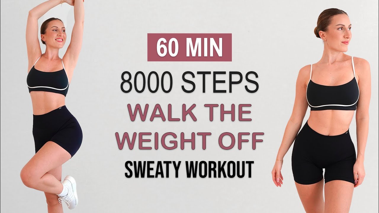 8000 STEPS IN 60 MIN | High Intense Walking Workout to Lose Fat | Dancy, Full Body, No Repeat - YouTube