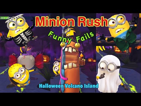Minion Rush Funny Fails Halloween Volcano Island Minion Rush Halloween Update Funny Moments