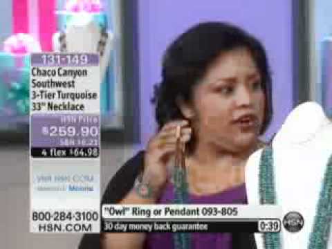 Chaco Canyon Southwest 3-Tier Graduated Turquoise 33" Necklace  Chaco Canyon Southwest