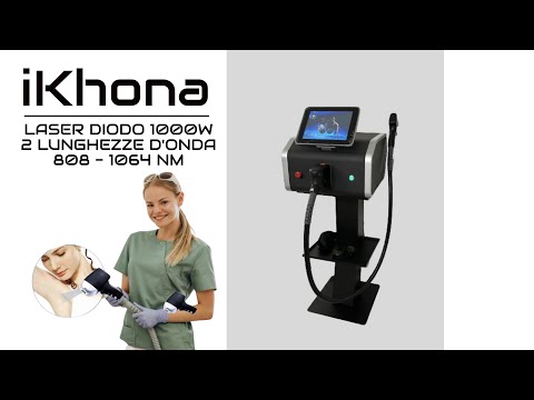 iKhona Laser diodo 2 lunghezze d'onda 808 - 1064 nm - 1000W portatile estetica 40J