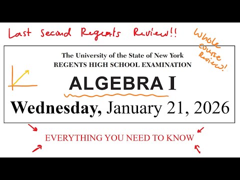 JANUARY 2026 Ultimate Algebra 1 Regents Review | EVERYTHING YOU NEED TO KNOW (whole course review)