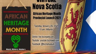 African Heritage Month – 2021 Virtual Provincial Launch for Nova Scotia