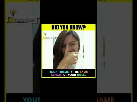 Your Thumb Is The Same Length Of Your Nose👃 #shortvideo #fact