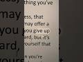 The Hardest Thing Is To Keep Going