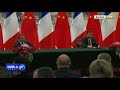 president xi address after chinafrance bilateral