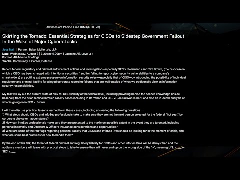 Skirting the Tornado: Essential Strategies for CISOs to Sidestep Government Fallout