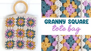 Beautiful SUMMER CROCHET Bag! (Granny Square Tote Bag)