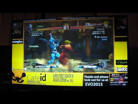 Cafe ID Poongko (Seth) vs.PUNKLEI (Ken) SSF4:AE 2012 XBL Match 2