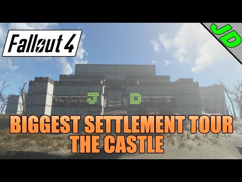 Fallout 4 : Spectacle Island Settlement tour ( Biggest settlement in Fallout 4 ) The Castle