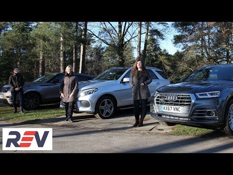 The REV Test: Luxury SUVs. Audi Q5 vs Mercedes-Benz GLE vs Range Rover Velar.