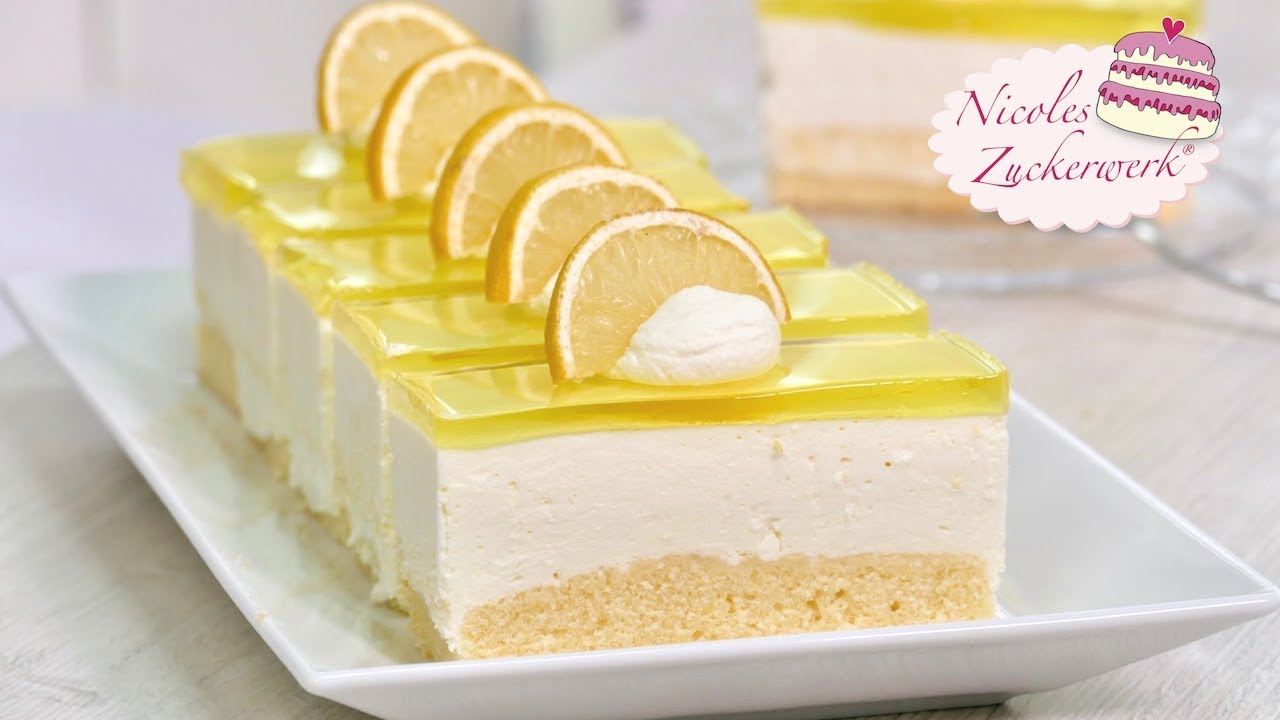 Zitronen Mascarpone Schnitten - Einfache Rezepte