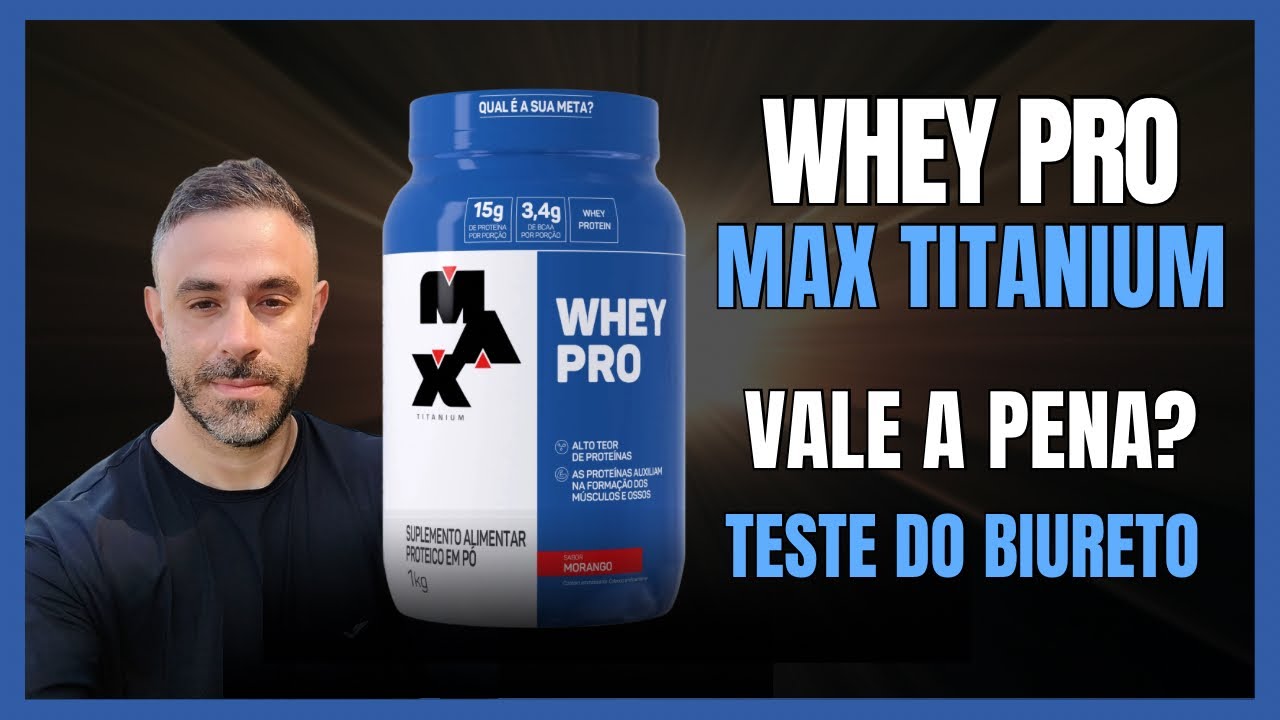 Miniatura da avaliação em vídeo de Suplemento Proteico Max Titanium Super Whey 900g Baunilha
