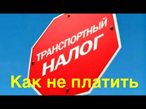 Можно ли не платить транспортный налог. Порядок действий.