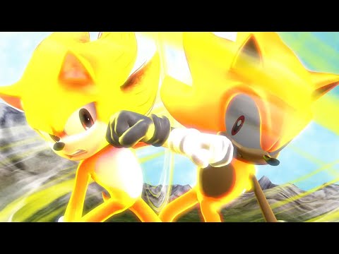 Game Super Sonic V.S. Movie Super Sonic - Full Fight [Animation]
