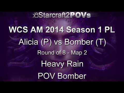 SC2 HotS - WCS AM 2014 S1 PL - Alicia vs Bomber - Ro8 - Map 2 - Heavy Rain - Bomber