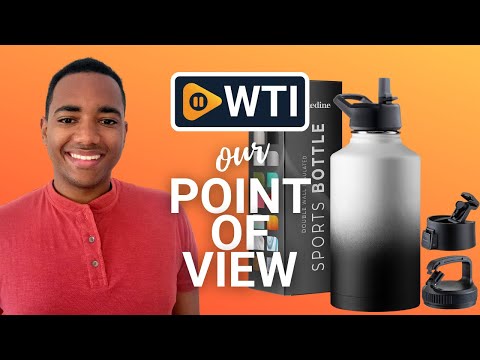 FineDine Insulated Water Bottles with Straw - 64 Oz Stainless Steel Metal Water Bottle W/ 3 Lids - Reusable for Travel - WTI product video review