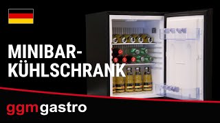 Minibar - 402mm - 34L - avec 1 porte & serrure - Noir - porte réversible - Silencieux