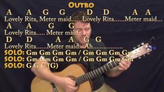 Lovely Rita (The Beatles) Strum  Guitar Cover Lesson in A with Chords/Lyrics