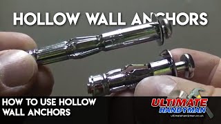 How to use hollow wall anchors