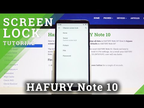 How to Set Up Screen Lock in HAFURY Note 10 – Password Protection
