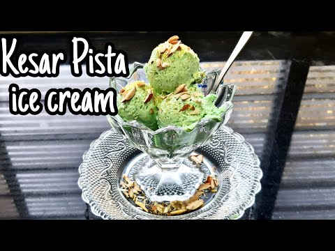 Kesar Pista ice cream recipe|Eggless|Easy Homemade ice cream|Syed firdos ali recipes
