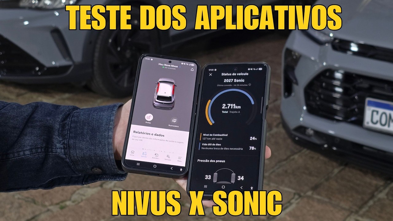 Volkswagen Nivus x Chevrolet Sonic - Teste dos aplicativos