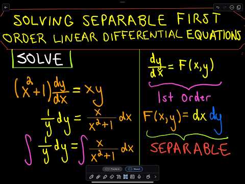 ❖ Solving Separable First Order Differential Equations ❖
