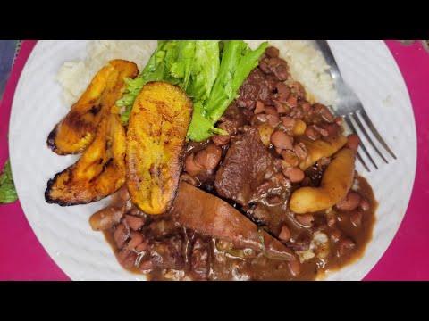 Let's Cook Stew Peas || Stew Peas With Salted Beef || Jamaican Style