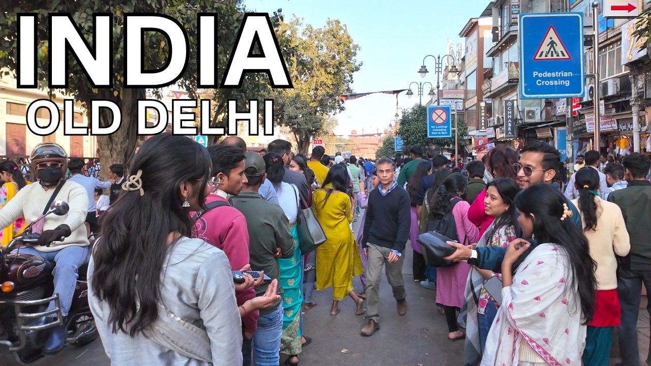 Immersive street-level walking tour through Delhi (Market 4), India, showcasing authentic urban landscapes, local architecture, and the vibrant atmosphere of the city's neighborhoods