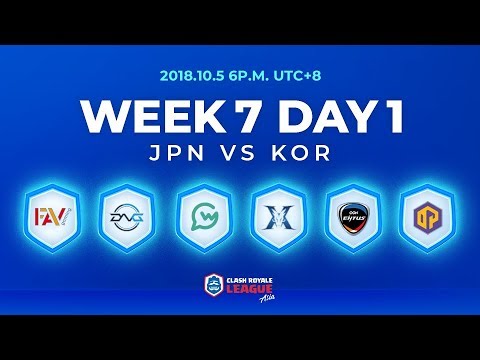 Clash Royale League Asia Season2 - Week 7 Day 1