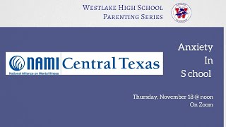 WHS Speaker Series: Anxiety and School