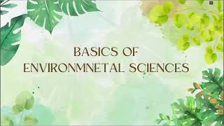 Basics of Environmental Sciences