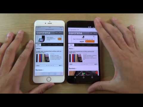 Nexus 6 Android 6 0 Marshmallow DP3 VS IPhone 6 IOS 9 Beta 5   Speed Test!   YouTube