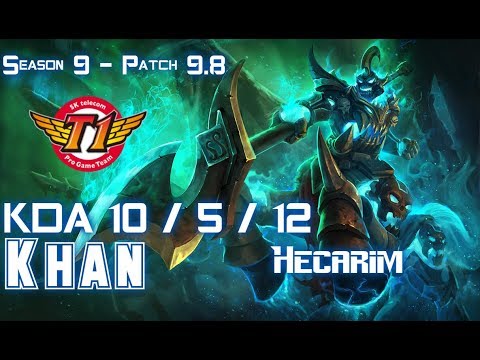 SKT T1 Khan HECARIM vs IRELIA Top - Patch 9.8 KR Ranked