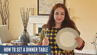 How to set a dinner table in 5 minutes - how to organize dining table - kitchen table