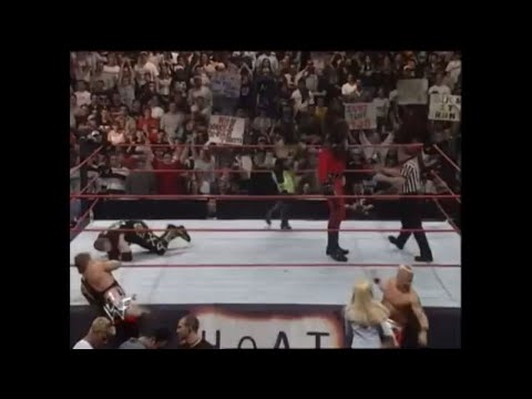 X-Pac & Kane Vs New Age Outlaws Vs Owen Hart & Jeff Jarerett W/ Debra 4-11-99 Heat